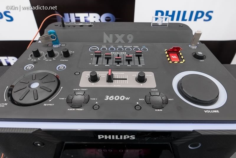 equipo de sonido philips nitro nx9 - consola control