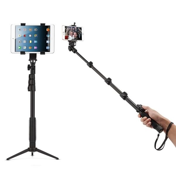 palo para selfie con tablet